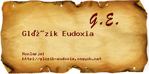 Glózik Eudoxia névjegykártya